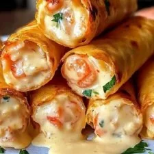 Creamy Crab Shrimp Queso with melted cheese and seafood