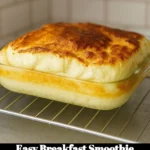 Delicious easy breakfast smoothie with fruits and yogurt in a glass