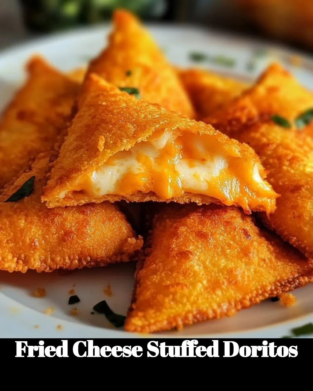 Fried Cheese Stuffed Doritos served in a bowl