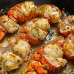 Delicious garlic butter lobster medallions served on a plate