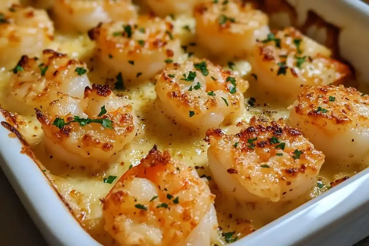 Delicious Garlic Parmesan Shrimp served on a plate