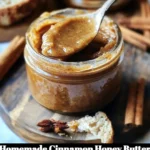 Homemade cinnamon honey butter spread on warm toast