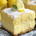 Delicious lemon custard cake with fresh lemon slices and creamy custard texture