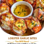 Delicious Lobster Garlic Bites served on a platter