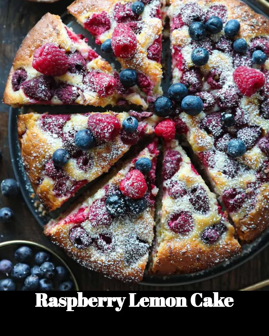 Delicious Raspberry Lemon Cake with fresh raspberries and lemon glaze