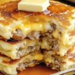 Delicious sausage pancake bites served on a plate