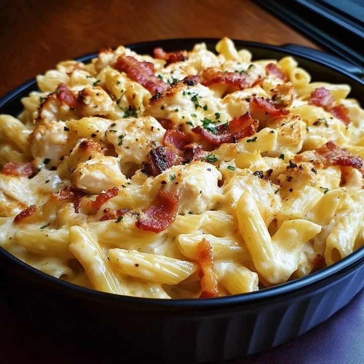 Creamy Chicken Bacon Ranch Pasta