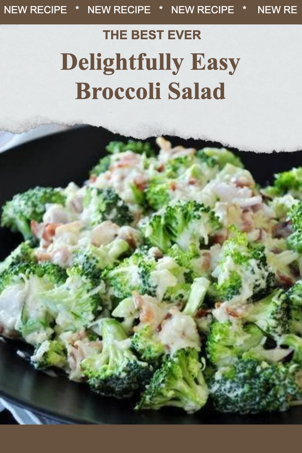 Delightfully easy broccoli salad with colorful ingredients and a creamy dressing