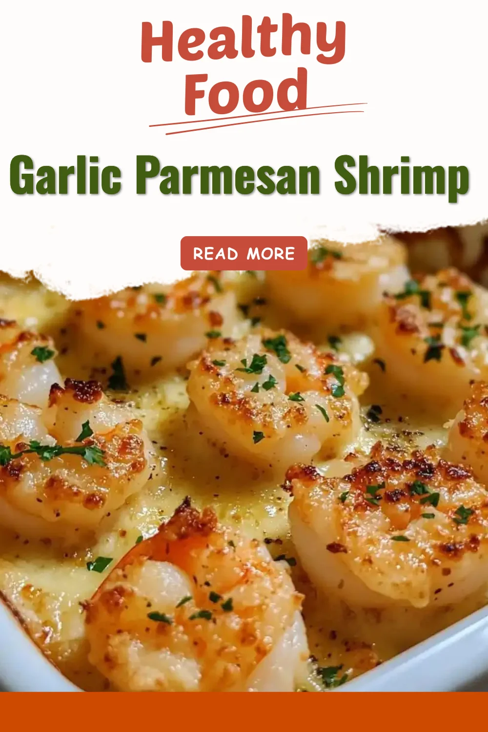 Delicious Garlic Parmesan Shrimp served on a plate with herbs
