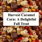 A bowl of delicious harvest caramel corn, a festive fall treat.