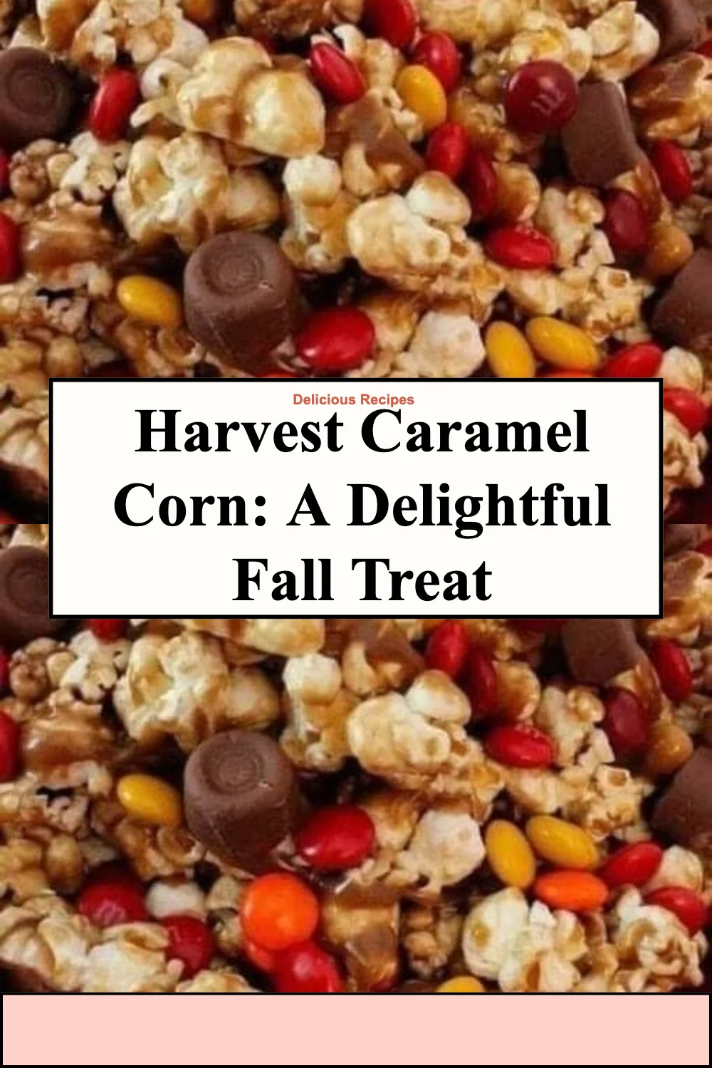A bowl of delicious harvest caramel corn, a festive fall treat.