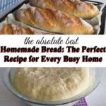 Freshly baked homemade bread on a wooden table