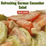 Bowl of refreshing German Cucumber Salad with fresh cucumbers and herbs