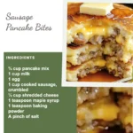 Delicious homemade sausage pancake bites served on a plate.
