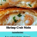 Delicious Shrimp Crab Melts served with a side of garnishes