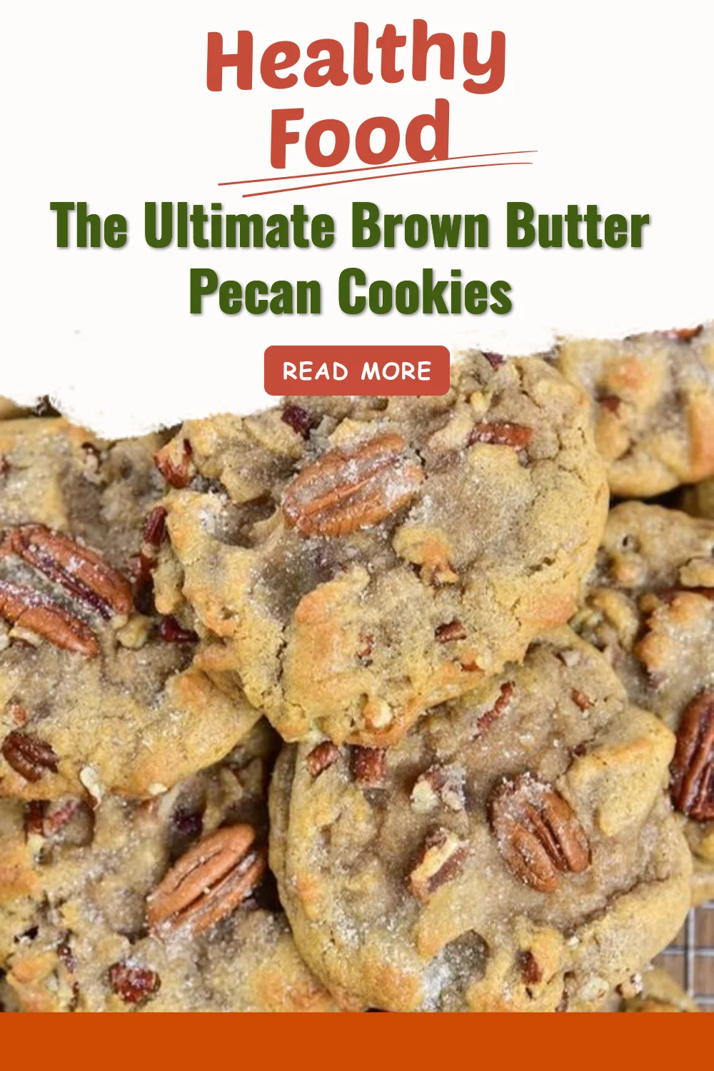 Delicious brown butter pecan cookies on a plate, garnished with pecans.