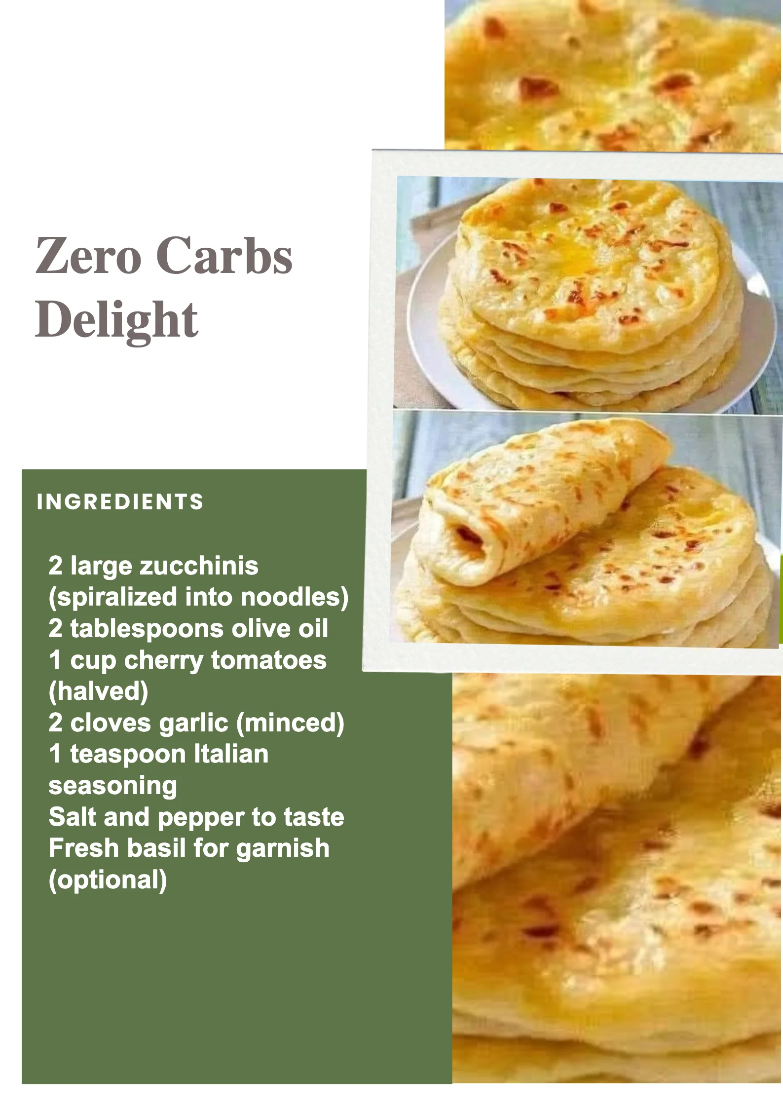 Delicious zero carbs meal showcasing fresh ingredients in a gourmet setting