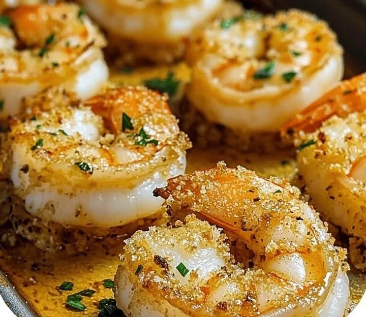 Baked Garlic Parmesan Crusted Prawns