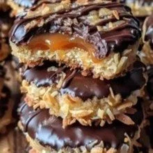 Caramel Coconut Chocolate Biscuits