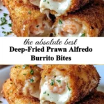 Deep-Fried Prawn Alfredo Burrito Bites on a plate