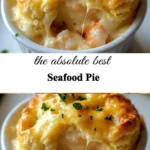 Delicious seafood pie with a flaky crust and fresh seafood filling