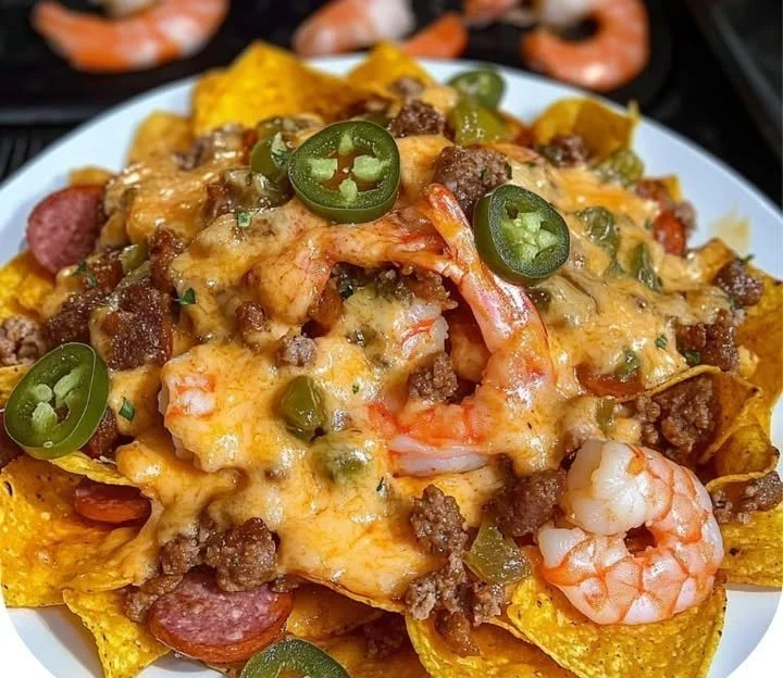 Shrimp & Sausage Nacho Explosion