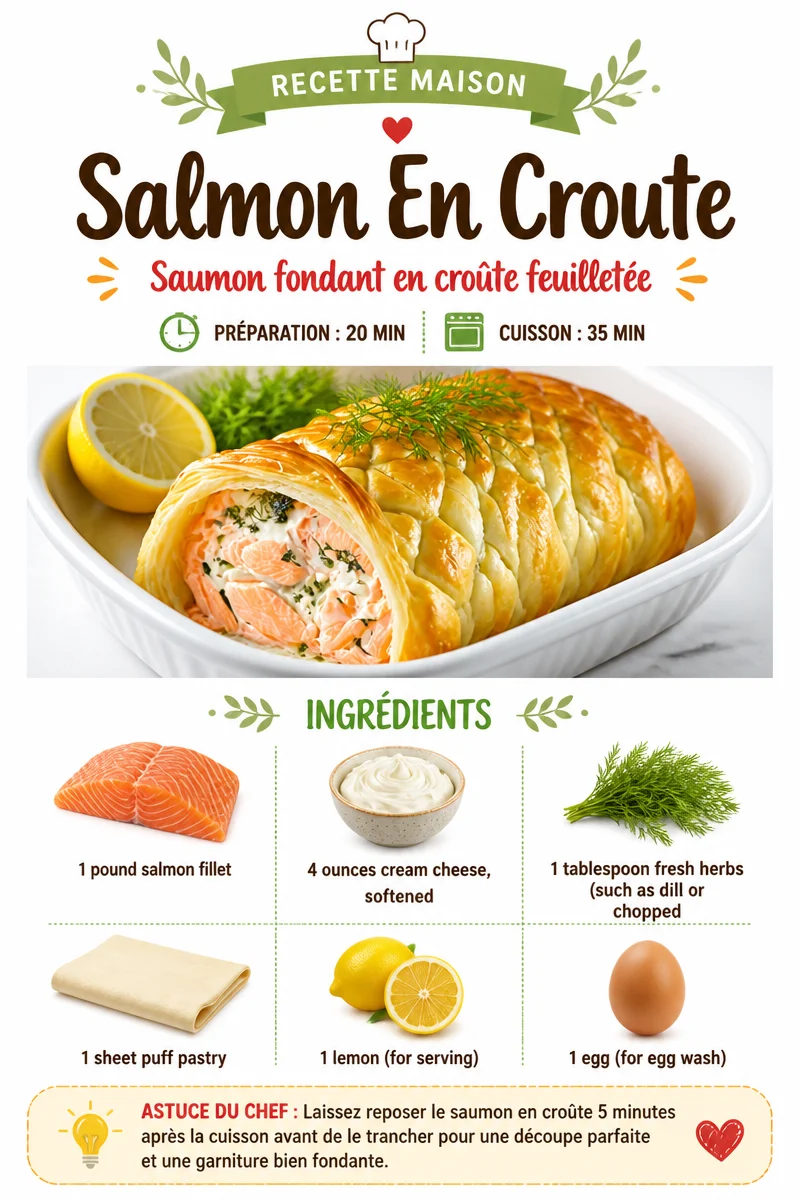 Delicious salmon pastry dish with flaky crust and salmon filling