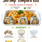 Crispy shrimp tempura roll with fresh ingredients and sushi rice