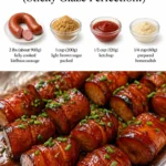 Sweet and spicy Hasselback Kielbasa bites with a sticky glaze