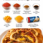 Ultimate cheesy beef and bacon pizza roll served fresh and hot