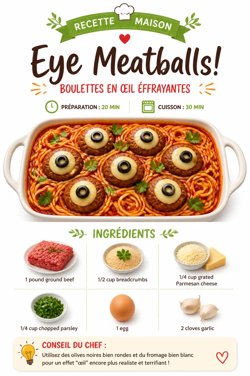 Delicious eye meatballs served on a plate, garnished with herbs.