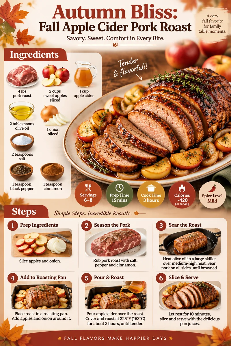 Autumn Bliss: Fall Apple Cider Pork Roast 🍎🥩