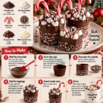 Delicious Christmas Chocolate Hot Cups topped with whipped cream and chocolate drizzle