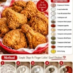 Delicious crispy KFC Original Recipe chicken served on a plate