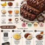 High protein chocolate banana bread fresh out of the oven with melted chocolate on top.