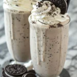 Easy Oreo milkshake made with three ingredients