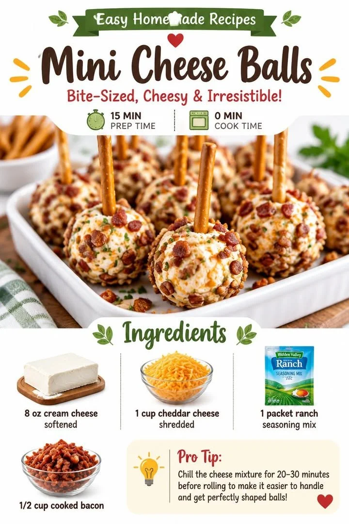 A platter of irresistible mini cheese balls for a party snack.