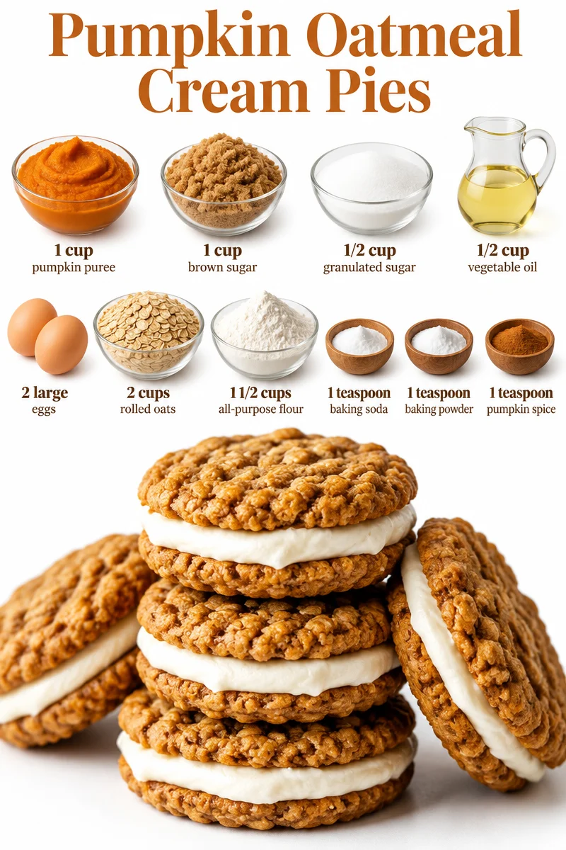 Pumpkin Oatmeal Cream Pies